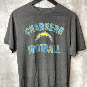 Los Angeles Chargers Shirt Adult Medium Gray Fanatics Football NFL Active Mens